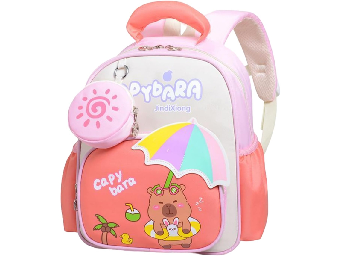 Mochila Grande Capybara Para Escola, Mochila Estilosa | Mochila Infantil Com Alças Respiráveis Para Gokoco