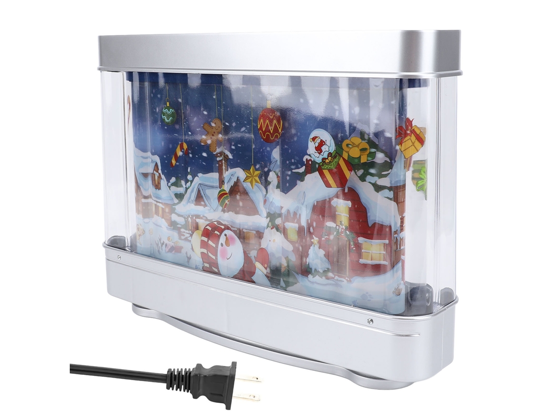 2026 lâmpada de Mesa Led para Natal com Efeitos Dinâmicos, Papai Noel e Reno, Decoração de Aquário e Escritório