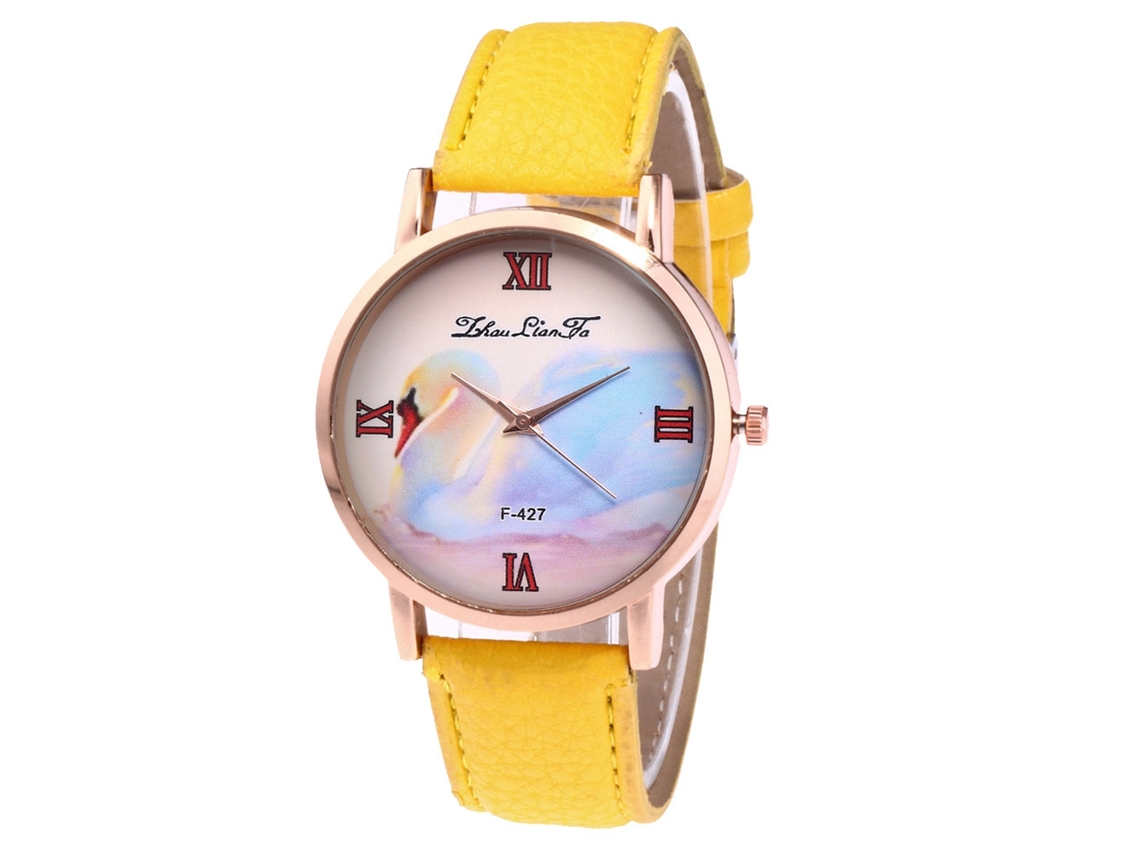 Reloj De Pulsera De Cuarzo Para Hombre Y Mujer Estudiantes Deportivo Amarillo