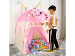 Tenda Infantil para Play Tenda Interior Quarto Infantil Segurança Ao Ar Livre Não Tóxico Bdlcor-De-Rosaalmofada BDL