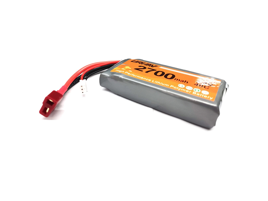 Bateria Lipo Uruav 7.4v 2700mah 40c com Conector T para Peças de Carro Rc Wltoys 12427 12428 12423 Feiyue Fy03 Fy01 Fy02 Fy08 MDUG