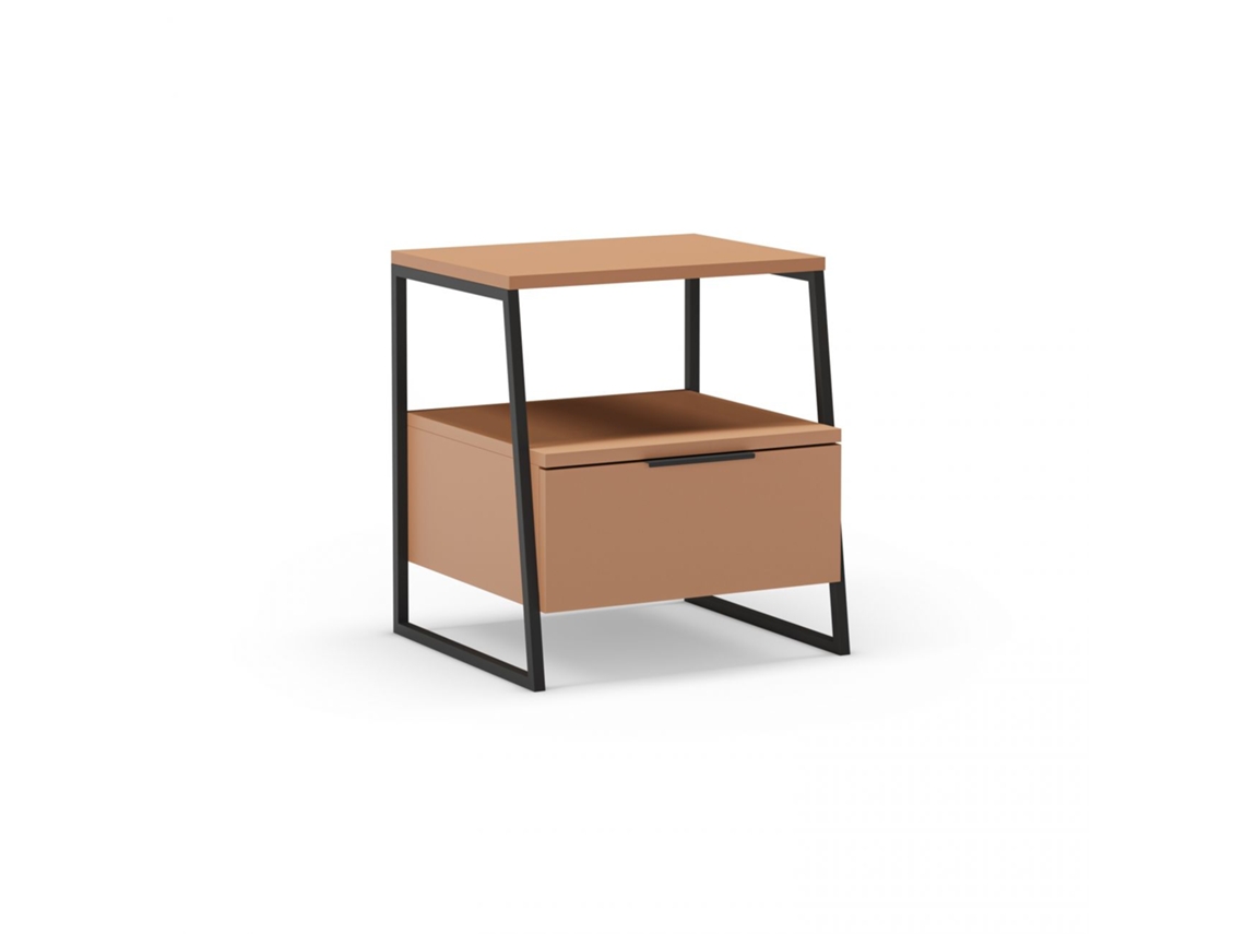 Mesa de cabeceira Oksa Terracota - Negro 45 x 50 x 40 cm