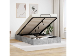 Vidaxl Estrutura De Cama Ottoman Cinzento Concreto 120 X 190 Cm