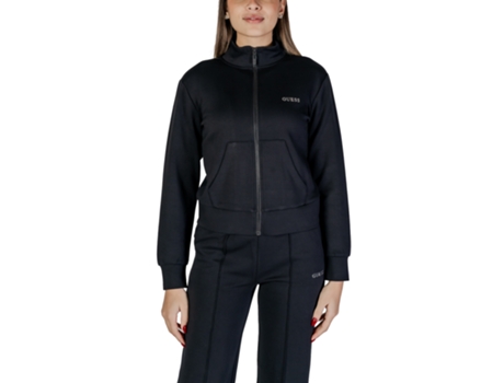 Sweatshirt De Mulher Guess Active Gelsey Full Zip Preto (xs)