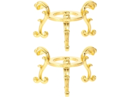 Suporte Para Bola De Cristal, Design Estável, Base De Exibição Em Liga Dourada, 2 Peças Para Decoração De Festas E