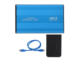 Disco Rígido Externo Usb3.0, 2tb, 2,5 Polegadas, Acabamento Metalizado Azul.