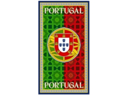 Toalha De Praia Microfibra Bandeira De Portugal Mosaico