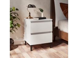 Vidaxl Mesa De Cabeceira 40x35x50 Cm Derivados De Madeira Branco