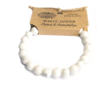 Pulseira de Energia Jaspe Branco 9X2X1 Cm