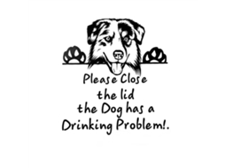 Adesivos de Cão para Tampa do Vaso Sanitário Decorativos Vinil | S/MARCA