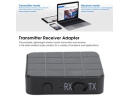 Adaptador de áudio Bluetooth CHE Multifuncional Bluetooth 5.0 Adaptador transceptor de áudio sem fio 2 em 1 saída de 3,5 mm TMISHION