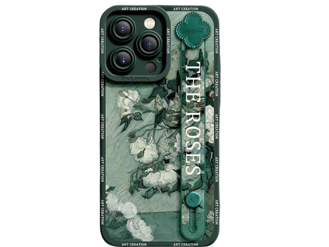 Capa Van Gogh para iPhone 15 VEANXIN Rosa