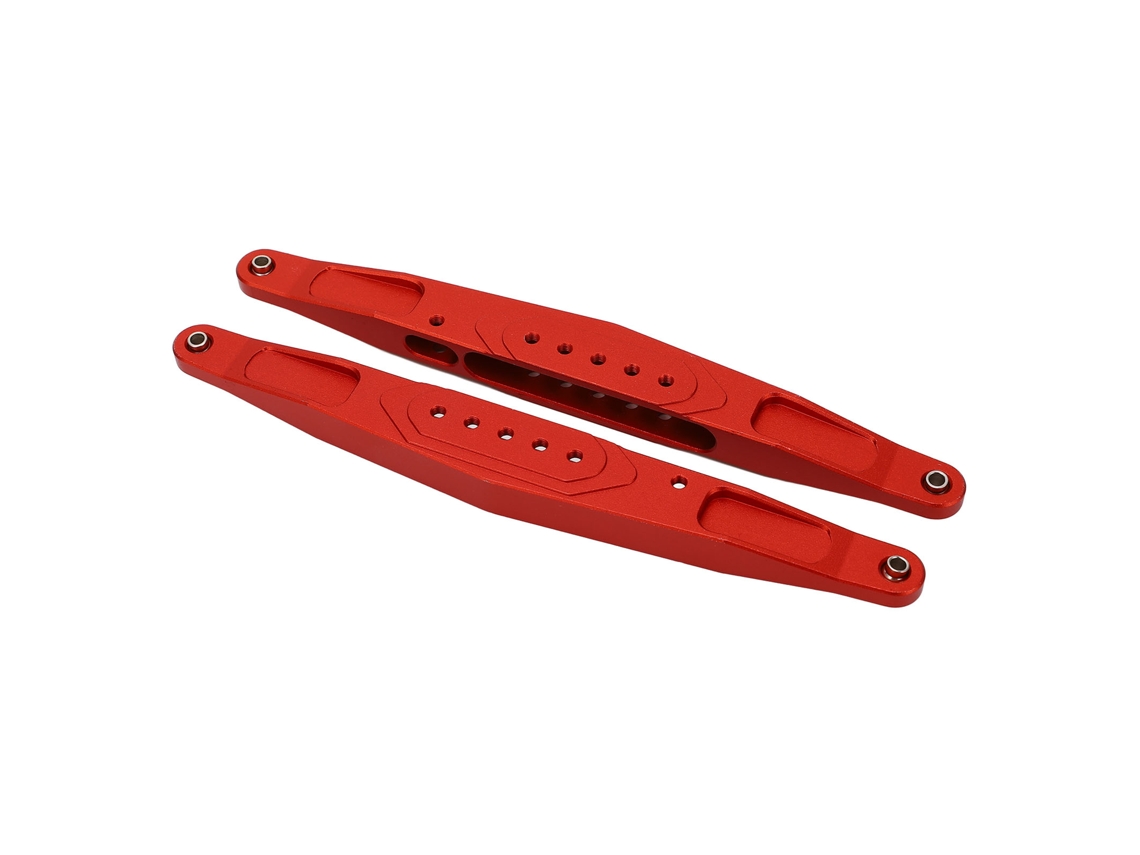 2pcs Braço Traseiro Inferior De Liga De Alumínio Para Losi Baja Rey Hammer Rey Carro Rc 1/10 Vermelho