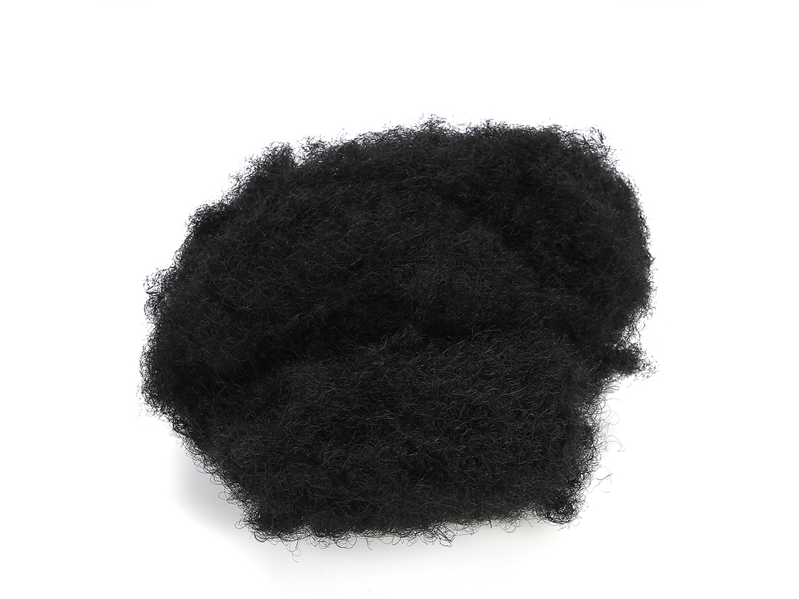 Pelucas E Peças De Cabelo Afro Bun Puff Com Ondas Para Mulher
