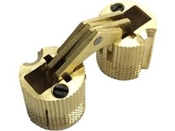 Conjunto De 4 Dobradiças Cilíndricas Cobre Para Armários, Com