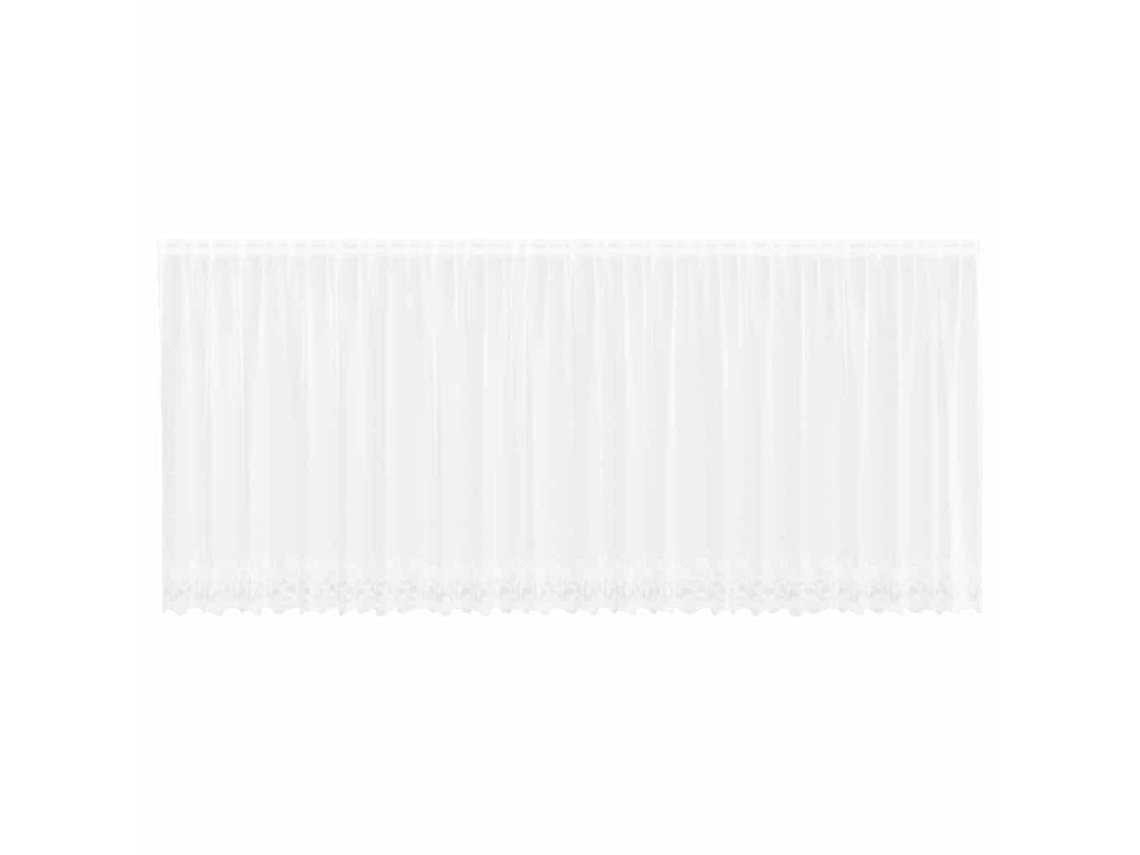 Conjunto 1 Cortina De Renda Vidaxl Branco Poliéster (140 X 600 Cm)