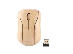 Aetheria mouse Sem Fio 2.4ghz Plug And Play de Madeira de Bambu para Computador Office Controle Dispositivo