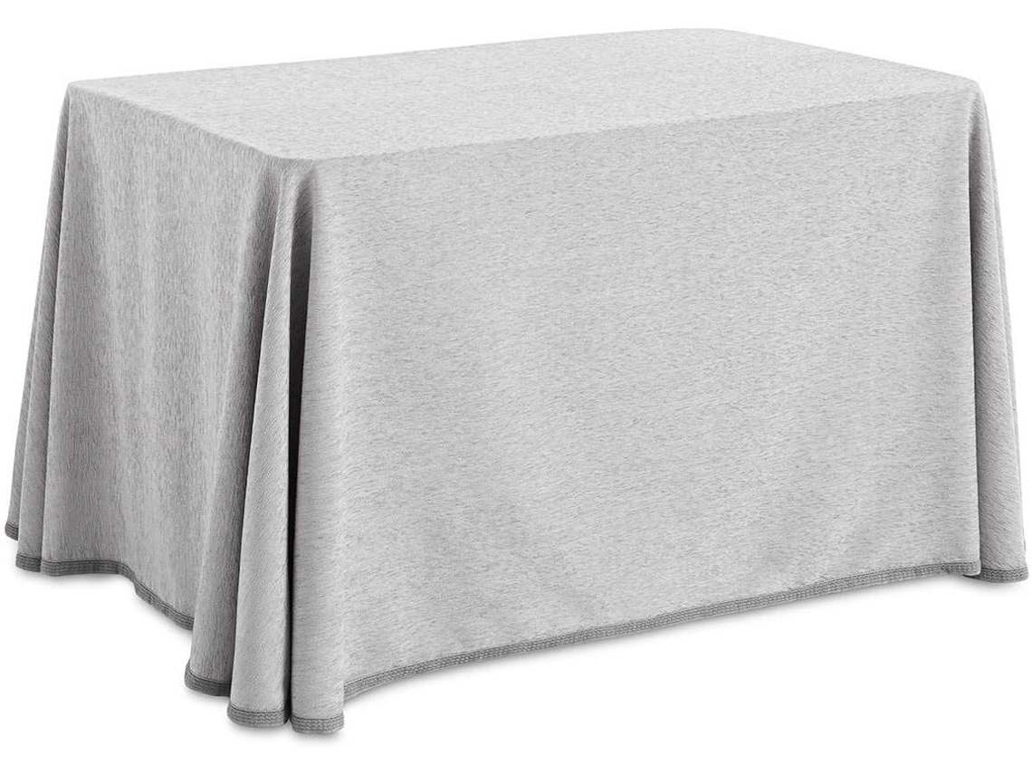 Lanovenanube Saia De Mesa Retangular 80x120 Cm Chenilla Cinzento Pérola