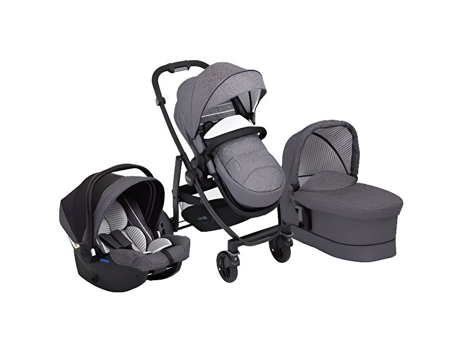 Carrinho De Bebê Combinável Graco Evo Suits Me - Cinza - 4 Rodas - Nascimento A 15 Kg