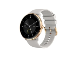 Smartwatch S61 com tela AMOLED de 1,43 polegadas, Bluetooth e chamadas para Android e iOS, dourado.