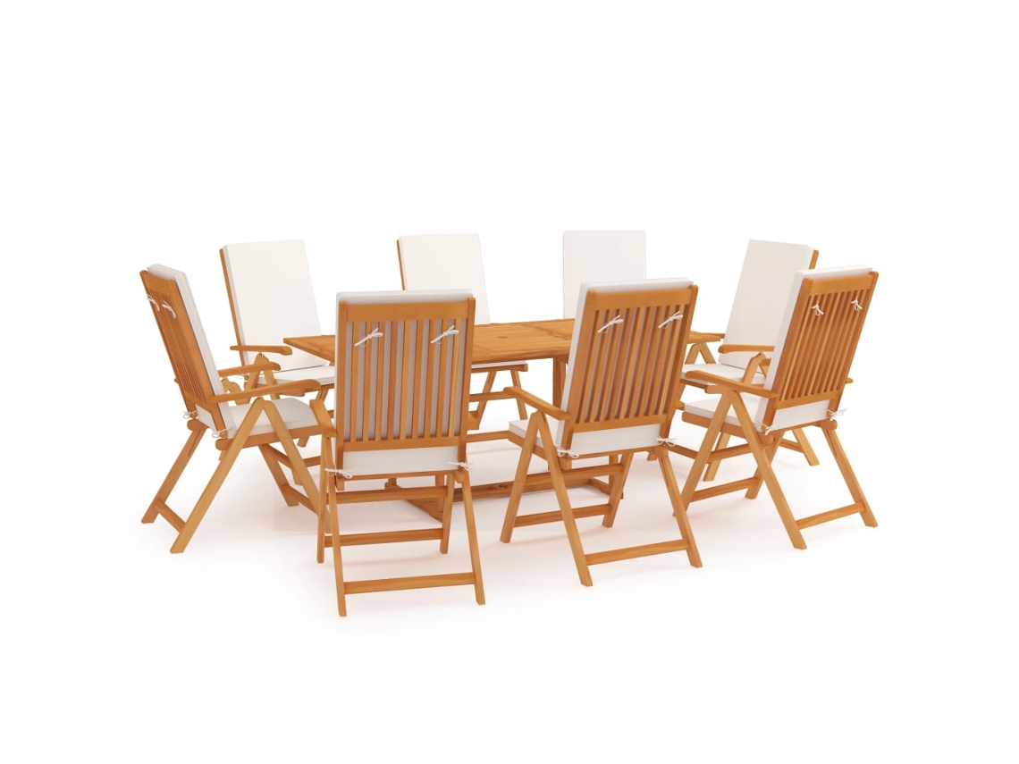 Garden Dining Set, Garden Dining Sets Vidaxl Branco Madeira (n/a)