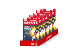 Pack De 6 Unidades De Super Glue 3 Power Gel Adhesivo Cianocrilato Resistente E Impermeável Henkel