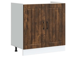 Sink Base Cabinet, Sink Base Cabinets Vidaxl Marrom Madeira Processada (n/a)