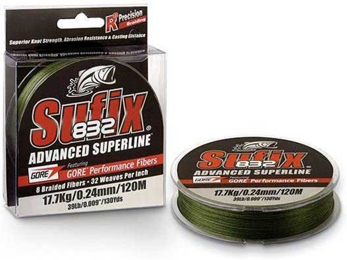 Linha de Pesca trançadas SUFIX 832 Advanced Superline (0.380 mm - 0,10 mm)