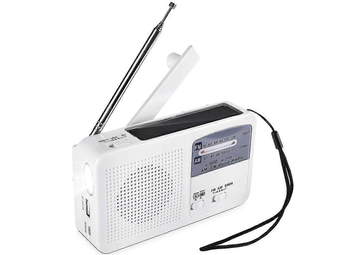 Rádio De Emergência Portátil, Alimentado Por Dínamo Solar, Manivela, Recarregável, Rádio Fm Am, Lanterna Led, Sirene Portátil Olysi Shop