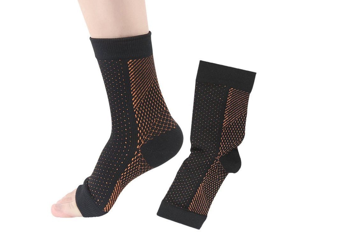 2026-calcetines De Compresión Para Tobillo Antifatiga Y Alivio De Hinchazón Para Mujer Y Hombre Soportes Plantar Sqc S-m Bronze 1par