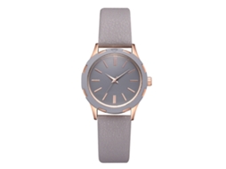 Relógio de Pulso Feminino Casual de Quartzo com Pulseira de Pu Prateado