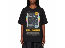 Rockinstone Halloween Vhs Tape Black Adult T-shirt Size:xxxl