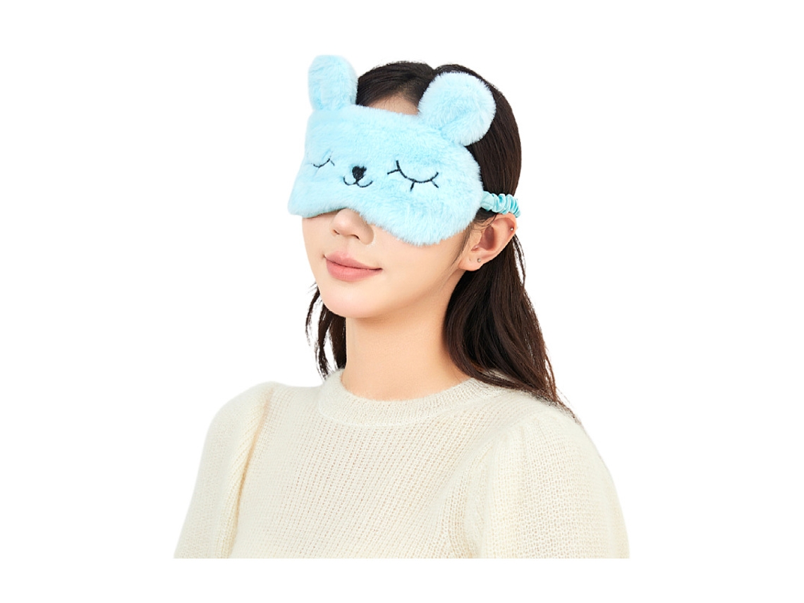 Máscara De Dormir Com Design De Coelho Azul*