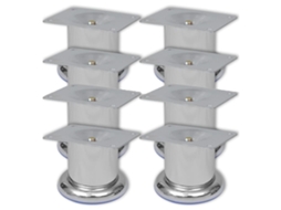 Vidaxl Pés Para Sofá Redondos 8 Pcs 60 Mm Cromado