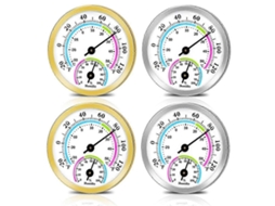 Conjunto De 4 Mini Termômetros E Higrômetros, 2 Em 1, Para Ambientes Internos E Externos, Com Medidor De Temperatura E Umidade Para Casa.