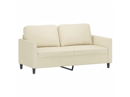 2-seater Sofa, 2-seater Sofas Vidaxl Creme Couro Artificial (n/a)