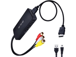 1080p Adaptador Conversor Av Cvbs Para Hdmi Suporta Pal/ntsc Compatível Com Pc, Tv, Wii, Xbox, Stb, Vhs, Vcr Conversão De Áudio E Vídeo Bestvite