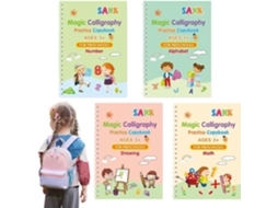 Livro Mágico Caligrafia Caderno Exercícios Para Pré-escola Jardim De Infância Com Páginas Reutilizáveis