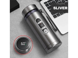 Garrafa Térmica Inteligente de 1000ml com Visor de Temperatura Led em Aço Inoxidável Sus304 Ideal para Chá e Água MDUG