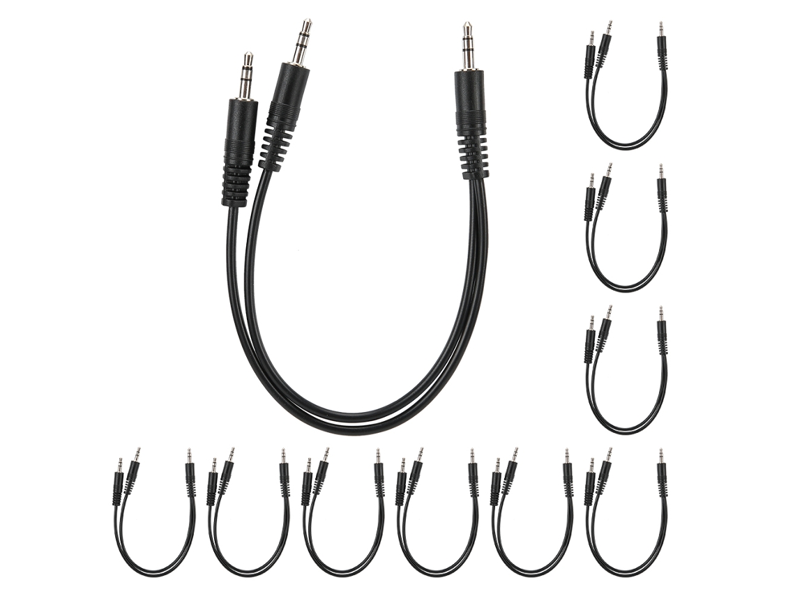 Cabos De Áudio 3.5mm Conector Duplo 2 Em 1