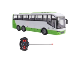 Walshlxq modelo de Ônibus de Controle Remoto 1/30 Elétrico Sem Fio Simulação Brinquedo Grande Ônibus Rc Branco Verde