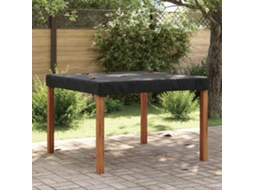 Vidaxl Capa De Mesa 142 X 142 X 15 Cm Quadrado À Prova D'água Preto