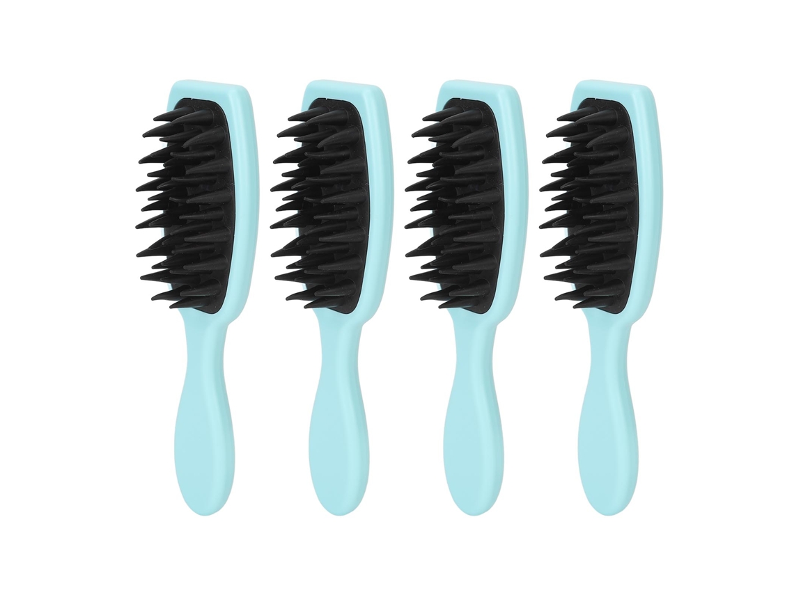 4pcs Escova De Massagem Capilar Com Cabeça De Silicone Pincéis Macios Para Limpeza Profunda E Massagem Do Couro Cabeludo