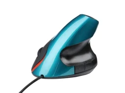 Rato Vertical Ergonómico Com Fio Usb E Suporte Para Pulso - Azul