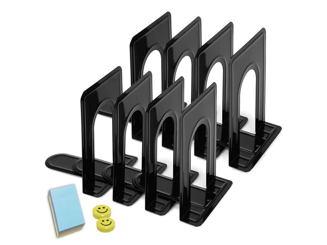 2026 suportes para Livros de Metal Decorativos, 8 Peças Negras para Cozinha, Lar, Classe, Escritório, Escola