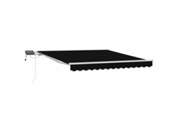 Toldo Retrátil Manual Preto 300 X 250 Cm Tecido e Aço MAISON EXCLUSIVE