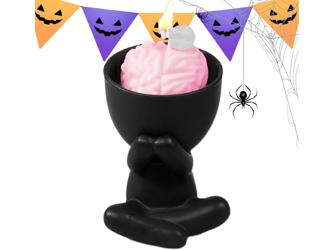 Vela Perfumada Para O Halloween, Vela De Aromaterapia Com Chama Assustadora Vela Artesanal Com Des Gokoco