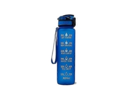Garrafa De Água 1000ml Com Frases Inspiradoras, Fechamento Seguro E Design Reflexivo - Gradiente Verde Azul