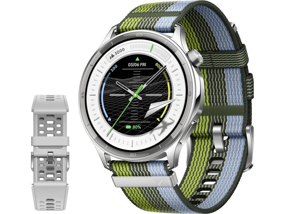 Smartwatch OPPO Watch S Prateado + Pulseira OPPO Watch Strap 22mm (Cinzento)
