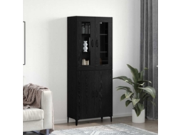 Vidaxl Buffê 2 Pcs Carvalho Preto Madeira Processada